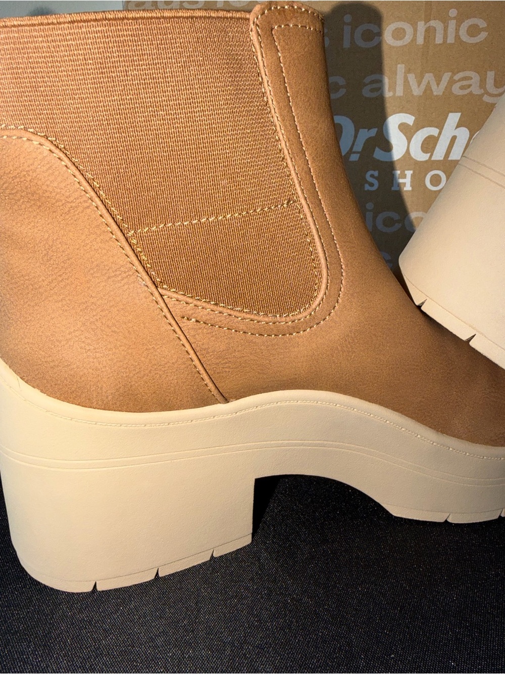 Dr. Scholl's Camel Platform Chelsea Ankle Boots - Picture 7 of 10
